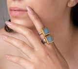 Nava Zahavi Yellow Gold Aqua Determination Ring