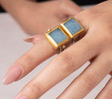 Nava Zahavi Yellow Gold Aqua Determination Ring