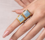 Nava Zahavi Yellow Gold Aqua Determination Ring