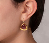Nava Zahavi Yellow Gold Tourmaline Grande Earrings