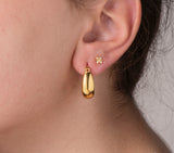 Nava Zahavi Star Diamonds Yellow Gold Stud Earrings