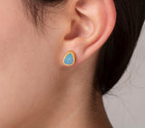 Nava Zahavi Yellow Gold Opal stud Earrings
