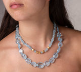 Nava Zahavi Large Aquamarine Oval Gemstone Necklace