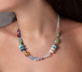 Nava Zahavi Mixed Colors Gemstone Necklace