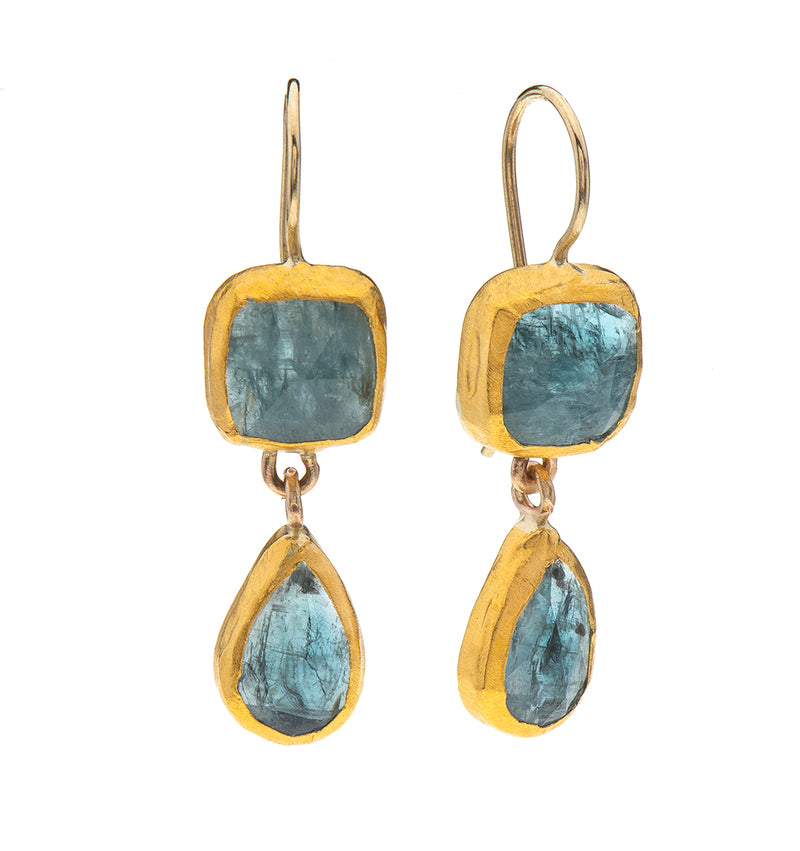 Nava Zahavi Yellow Gold Aquarius Earrings