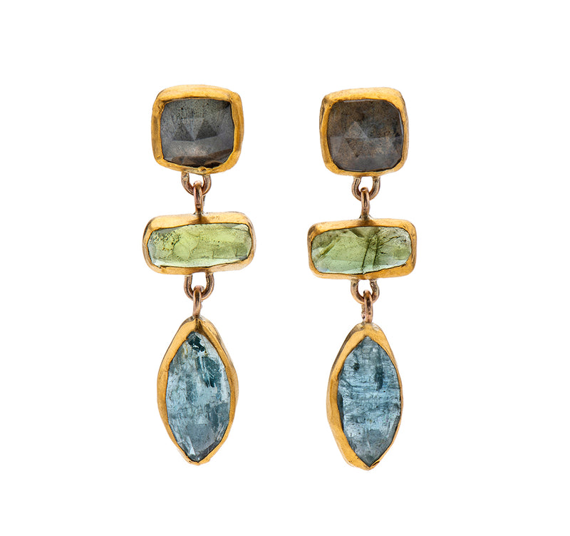 Nava Zahavi Trio Gem Earrings