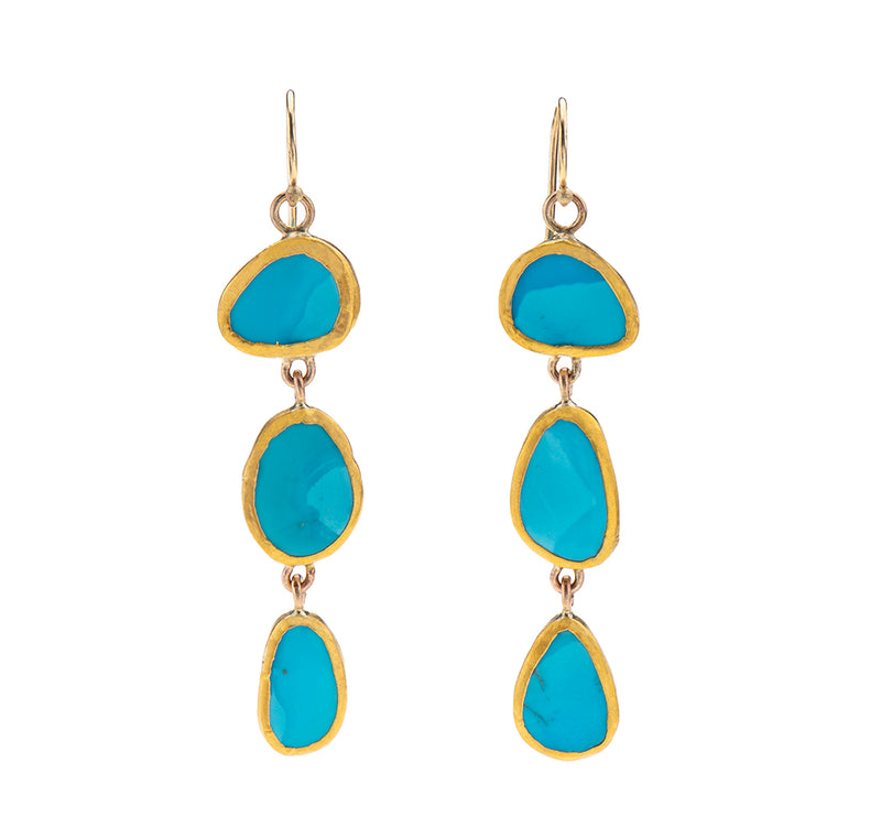 Nava Zahavi Turquoise Cascade Earrings