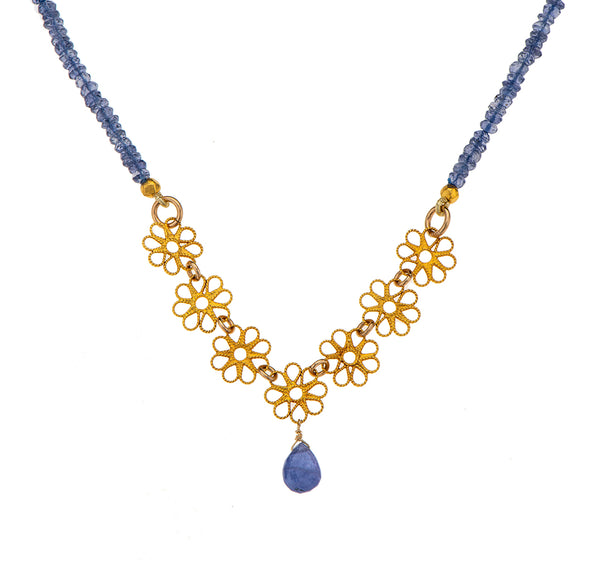 Nava Zahavi Tanzanite Blossom Necklace