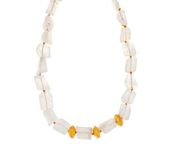 Nava Zahavi 14K Yellow Gold Moonstone Nugget Necklace