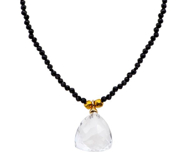 Nava Zahavi Onyx and Herkimer Diamond Necklace