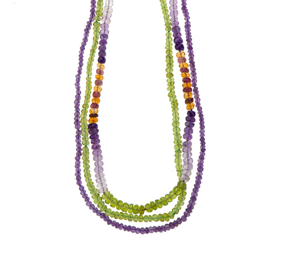 Nava Zahavi Amethyst, Citrine and Peridot Necklace