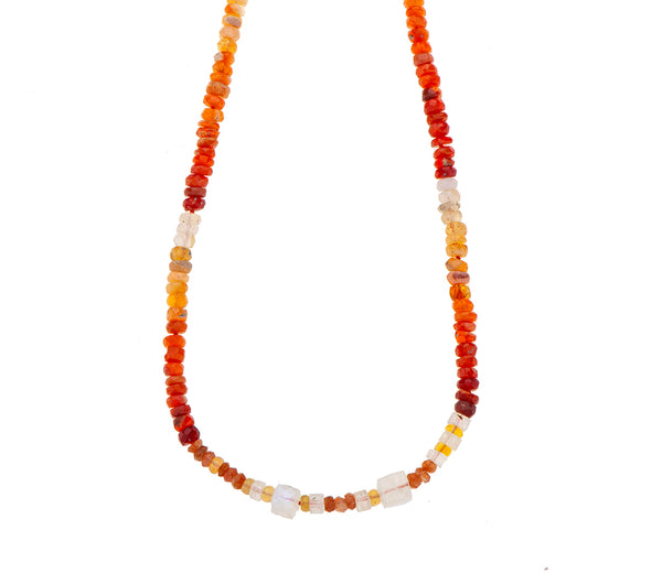 Nava Zahavi Fire Opal and Moonstone Necklace