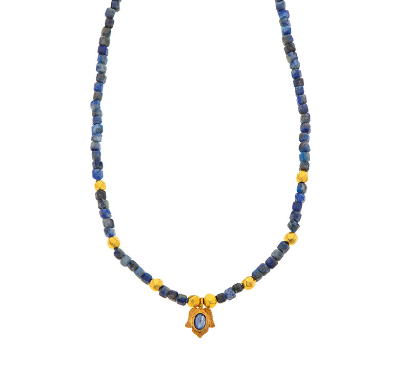 Nava Zahavi Yellow Gold Lapis Necklace