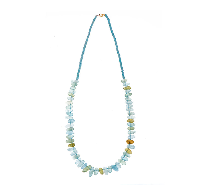 Nava Zahavi Yellow Gold Long Aquamarine Necklace