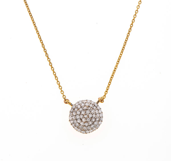Nava Zahavi Yellow Gold Pendant Necklace Set with Diamonds