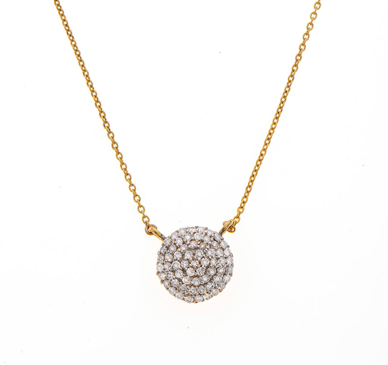 Nava Zahavi Yellow Gold Pendant Necklace Set with Diamonds
