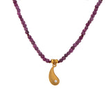 Nava Zahavi 18K Yellow Gold Ruby Wave Diamond Necklace