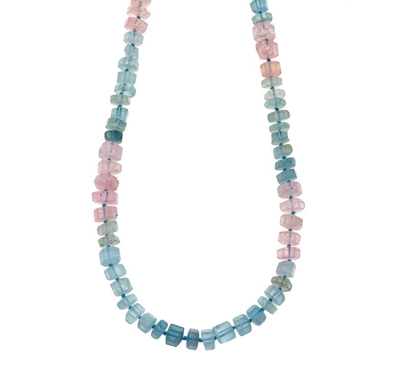 Nava Zahavi Multi-Color Matte Aquamarine Faceted Necklace
