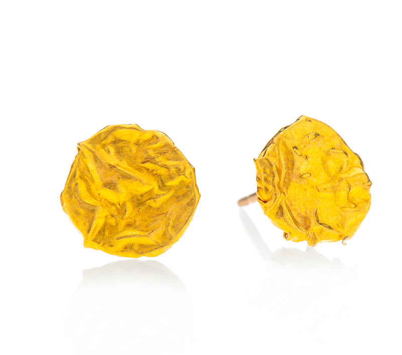 Nava Zahavi Yellow Gold over Sterling Silver Stud Earrings
