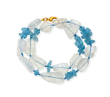 Nava Zahavi Double Wrap Moonstone and Aquamarine Bracelet