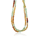 Nava Zahavi Long Citrine, Aquamarine and Hessonite Necklace