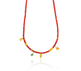 Nava Zahavi Yellow Gold Coral Necklace