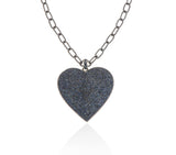Nava Zahavi Sterling Silver Heart Necklace with Sapphires