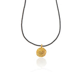 Nava Zahavi Black Garnet Necklace with 18K Solid Gold Pendant