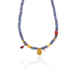 Nava Zahavi Tanzanite Necklace with 18K Gold Diamond Pendant and Elements