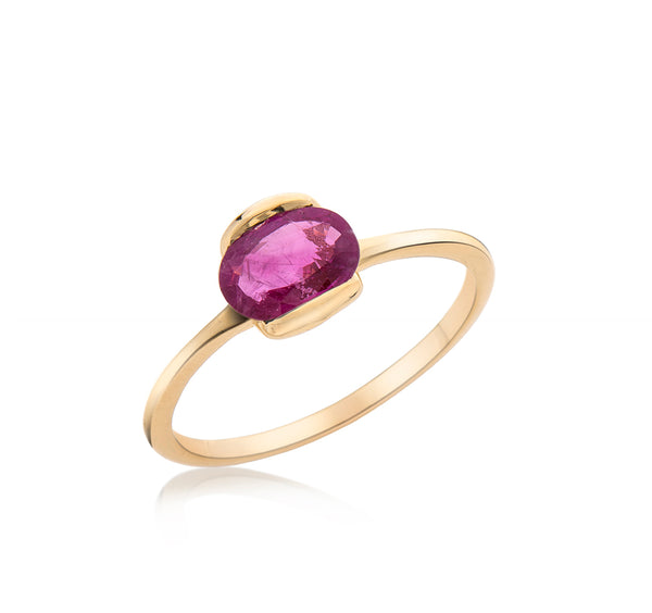 Nava Zahavi 18K Gold Ring Set with Ruby