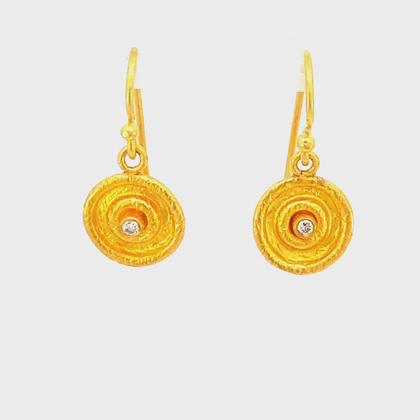 Nava Zahavi Spiral and Diamond Earrings