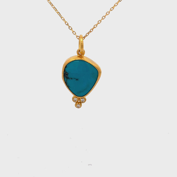 Nava Zahavi Heart Turquoise Necklace