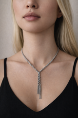 Nava Zahavi Sterling Silver Tie Necklace
