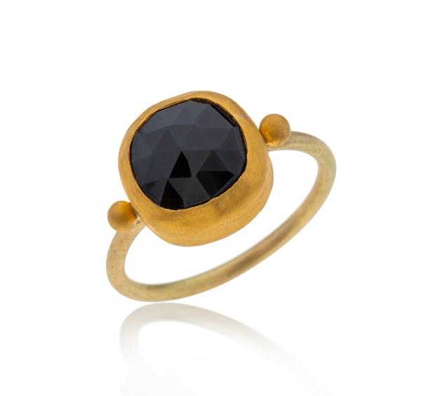 Nava Zahavi Yellow Gold Brave Onyx Ring