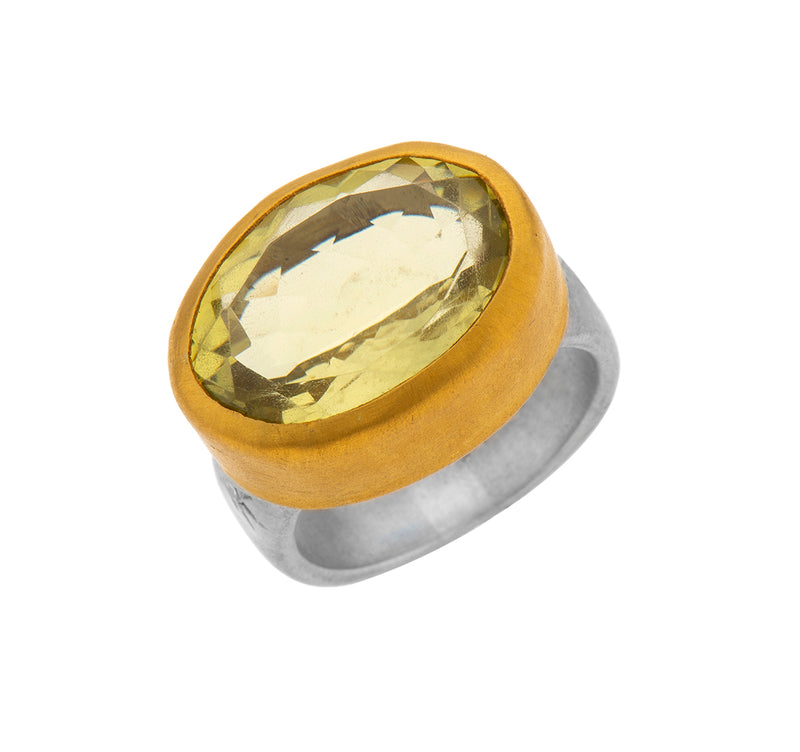 Nava Zahavi Lemon Quartz Ring