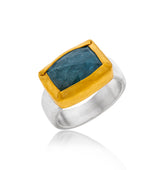 Nava Zahavi Yellow Gold Ocean Aquamarine Ring