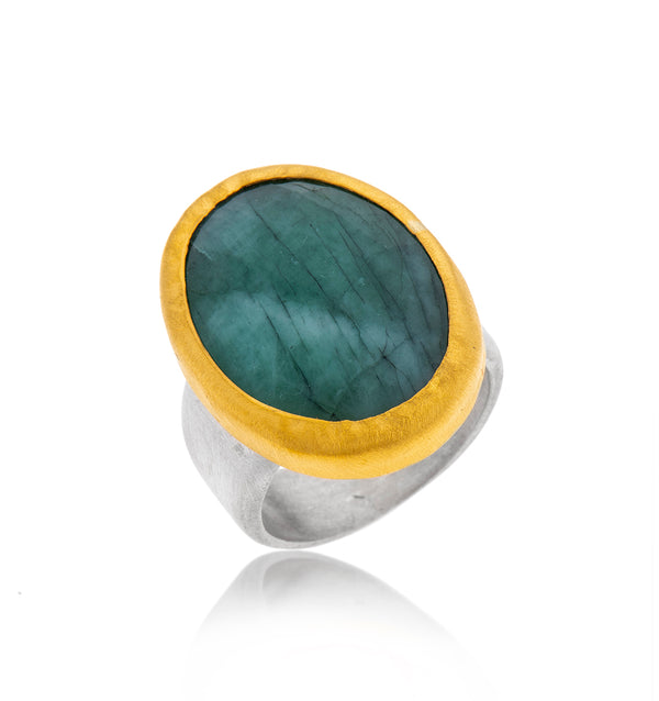 Giant Omni Emerald Ring