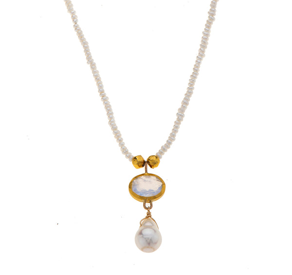 Nava Zahavi Glowing Pearl Necklace