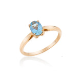 Nava Zahavi Yellow Gold Blue Chiller Ring