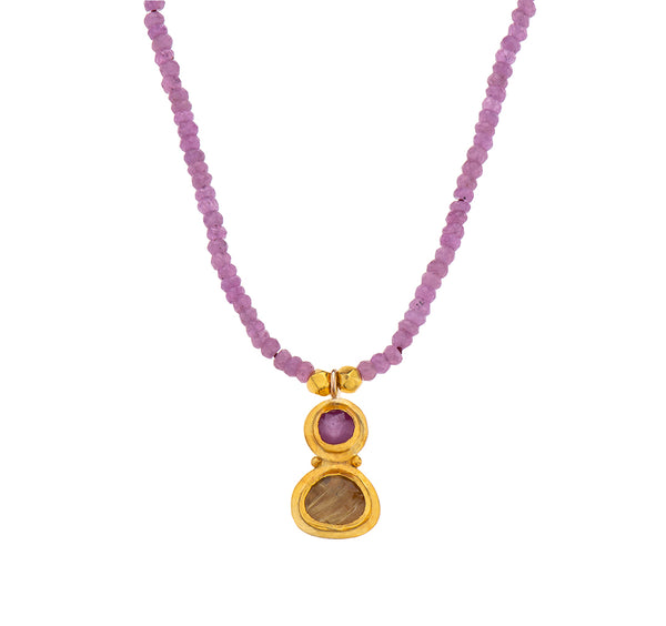 Nava Zahavi Yellow Gold Soothing Sapphire Necklace