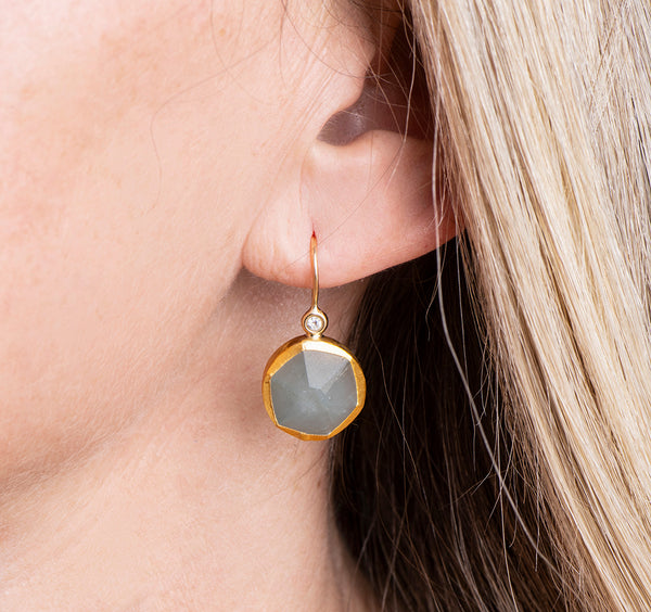 Nava Zahavi Raw Aquamarine Earrings