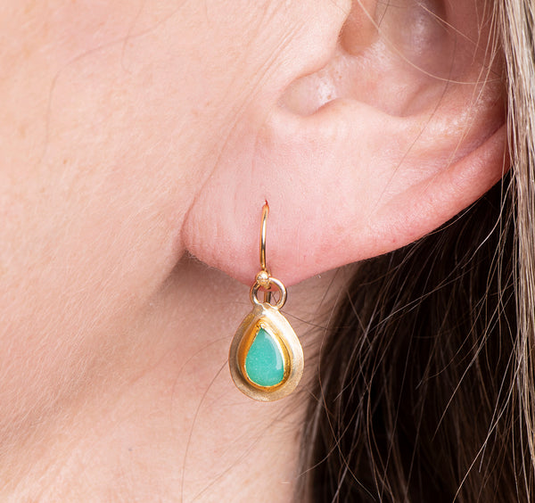 Nava Zahavi Green Bell Earrings