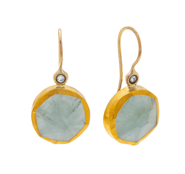 Nava Zahavi Raw Aquamarine Earrings