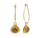 Nava Zahavi Prehnite Hoop Earrings