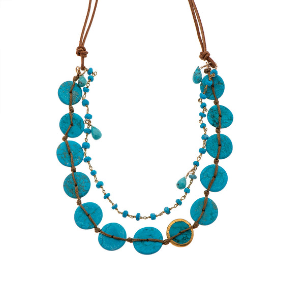 Nava Zahavi Circle Turquoise Necklace