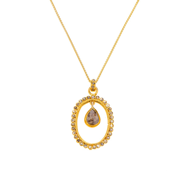 Nava Zahavi Yellow Gold and Diamonds in Frame Chain