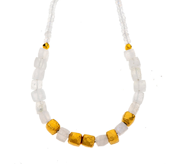 Nava Zahavi Yellow Gold Moonstone Aroma Necklace