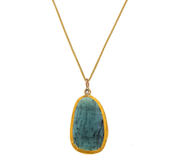Nava Zahavi Giant Blue Tourmaline Necklace
