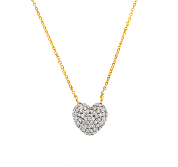 Nava Zahavi Yellow Gold Diamonds Be My Valentine Necklace