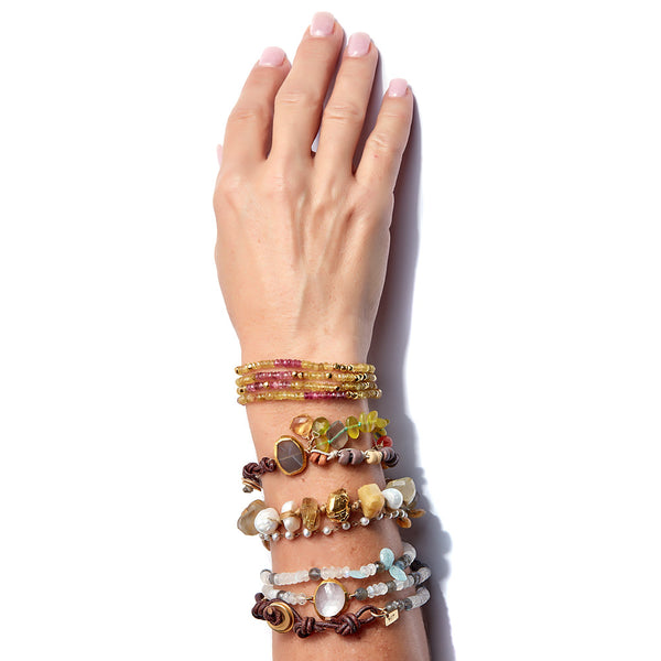 Nava Zahavi Yellow Gold Moonstone Best Friends Bracelet